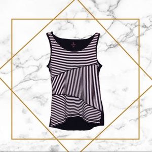Womens Talbots Black & White striped Medium Tank